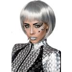 Silver Bob Wig Short Wig Short Hair Fancy Dress Carnival Space - Silver - One size