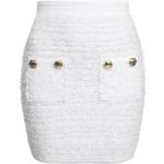 Hvide Korte BALMAIN Korte nederdele i Tweed Størrelse XL til Damer 