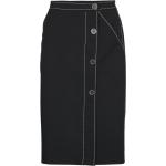Skirt Knælang Nederdel Black Boutique Moschino