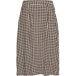 Midi Skirt With A Graphic Polka Dot Print Esprit Collection Brown