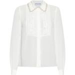 Hvide self-portrait Langærmede skjorter i Chiffon Med lange ærmer Størrelse XL med Prikker til Damer på udsalg 