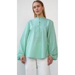 Grønne Romantiske Langærmede skjorter i Bomuld Med lange ærmer Størrelse XL med Striber til Damer 