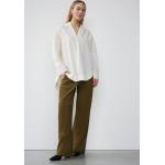 Hvide Dameskjorter i Bomuld med V-udskæring Størrelse XL 