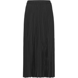 Slfalice-Alexis Mw Midi Plisse Skirt Knælang Nederdel Black Selected Femme