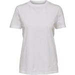 Hvide Selected Femme Kortærmede t-shirts i Bomuld med korte ærmer Størrelse XL til Damer 