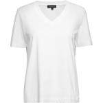 Hvide Selected Femme Kortærmede t-shirts med V-udskæring med korte ærmer Størrelse XL 