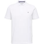Hvide Selected Homme Kortærmede polo shirts med korte ærmer Størrelse XL til Herrer 