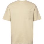 Beige Selected Homme T-shirts Størrelse XL til Herrer 