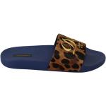Blå Dolce & Gabbana Sommer Sommersko i Gummi Størrelse 44 med Leopard til Herrer på udsalg 