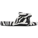 Sorte Casual Off-White Sommer Sommersko i Læder Med elastik Størrelse 39 med Zebra mønster til Damer 