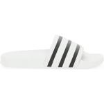 Hvide Sporty adidas Sommer Klipklappere Hælhøjde op til 3 cm Størrelse 40.5 med Striber på udsalg 