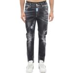 Sorte Philipp Plein Slim jeans Med huller Størrelse XL til Herrer på udsalg 