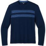 Smartwool Mens Sparwood Stripe Crew Sweater (Blå (DEEP NAVY HTHR LAGUNA BLUE H) Small)