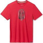Smartwool Unisex Mountain Trail Graphic Short Sleeve Tee Slim Fit Rhythmic Red S, Rhythmic Red