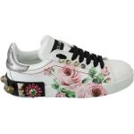 Hvide Dolce & Gabbana Høje sneakers Størrelse 36.5 med Blomstermønster til Damer på udsalg 