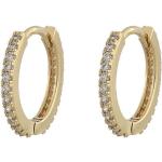 Snö Of Sweden Hanni Small Ring Earring Gold/Clear 16 mm