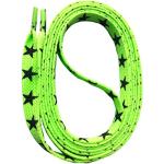 Neongrønne Snørrebånd i Læder med bred sål med Dyreprint til Herrer 