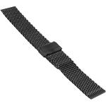 SOC 2906 Stainless Steel Milanese Mesh Watch Strap Various Sizes and Colours, black, Strap.