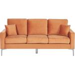 Orange Retro Beliani Sofaer i Polyester til 3 Personer med Ben på udsalg 