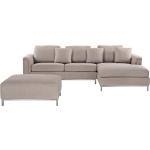 Beige Moderne Beliani Oslo Chaiselong sofaer i Polyester med Ben på udsalg 