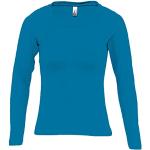 Sols Majestic Damen Longsleeve/T-Shirt, Langarm (XL) (Wasserblau)
