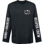 Sorte Sons of Anarchy Langærmede t-shirts i Bomuld Med lange ærmer Størrelse XL 