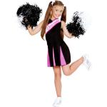 Cheerleader Sort/Pink Børnekostume