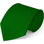 Grønne Klassiske Brede slips i Satin Størrelse XL til Herrer 