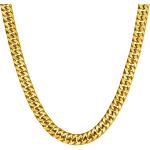 SoulCats® Byzantine Chain/Curb Chain with or without Bracelet Made of Stainless Steel in Gold, Stainless Steel, No Gemstone