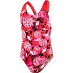 Speedo Mädchen Astro Fizz Splashback mit Allover-Print Swimwear, Lava Red/Electric Pink/Black, 30