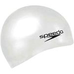 Speedo Unisex Erwachsene Flat Silicon Cap White Schwimmkappe, Weiß, Einheitsgröße