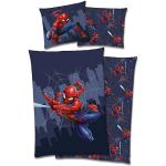 Spiderman sengetøj 140x200 cm - Flying - 2 i 1 design - 100% bomuld