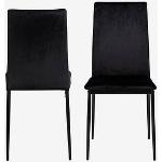 Sorte Minimalistiske Nordform Spisebordsstole i Metal 4 stk på udsalg 