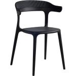 Spisebordsstol Luna Stripe - Black/Black Home Furniture Chairs & Stools Chairs Black Muubs
