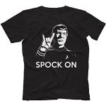 Sorte Star Trek Spock T-shirts med tryk i Bomuld Størrelse XL til Herrer 