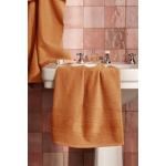 Orange Håndklæder i Frotté 50x70 med Striber 