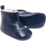 Blå Gucci Læderstøvler i Læder Med lynlåse Størrelse 19 til Herrer på udsalg 