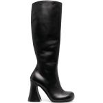 Sorte MARNI Overknee støvler i Læder blokhæle Med lynlåse Størrelse 37.5 til Damer 
