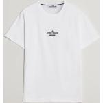 Hvide Stone Island T-shirts med rund hals i Bomuld med rund udskæring med korte ærmer Størrelse XL til Herrer 