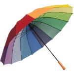 Stor regnbue paraply - 16 farvet kun 179 Kr