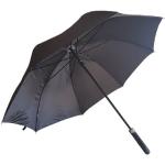 Stor sort paraply med buet skaft diameter 119 cm - Luna - Sort