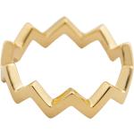 Strict Plain Zigzag Ring Gold Ring Smykker Gold Syster P
