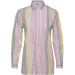 Flerfarvede Ganni Langærmede skjorter i Bomuld Med lange ærmer Størrelse XL med Striber 