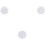 Hvide Strygemærker med Blomstermønster 