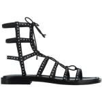 Sorte Stuart Weitzman Sommer Gladiator sandaler Med snøre med firkantede skosnuder Størrelse 38.5 til Damer 