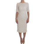 Hvide Midi Dolce & Gabbana Aftenkjoler med korte ærmer Størrelse XL til Damer på udsalg 