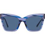 Mørkeblå Armani Giorgio Armani Damesolbriller Størrelse XL med Striber på udsalg 