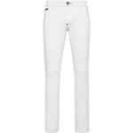 Hvide Philipp Plein Straight leg jeans i Bomuld Størrelse XL med Stretch til Herrer på udsalg 