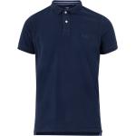 Blå Superdry Økologiske Bæredygtige Polo shirts i Bomuld Størrelse XL til Herrer på udsalg 