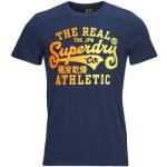 Marineblå Superdry Kortærmede t-shirts med korte ærmer Størrelse XL til Herrer 